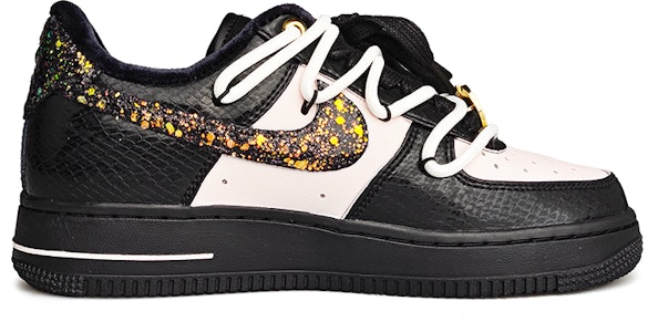 【訂製球鞋】Nike Air Force 1 Low 金粉女孩 蛇皮 防滑減震 低筒 球鞋 女款 黑金 Order 【訂製球鞋】Nike Air Force 1 Low 金粉女孩 蛇皮 防滑減震 低筒 球鞋 女款 黑金