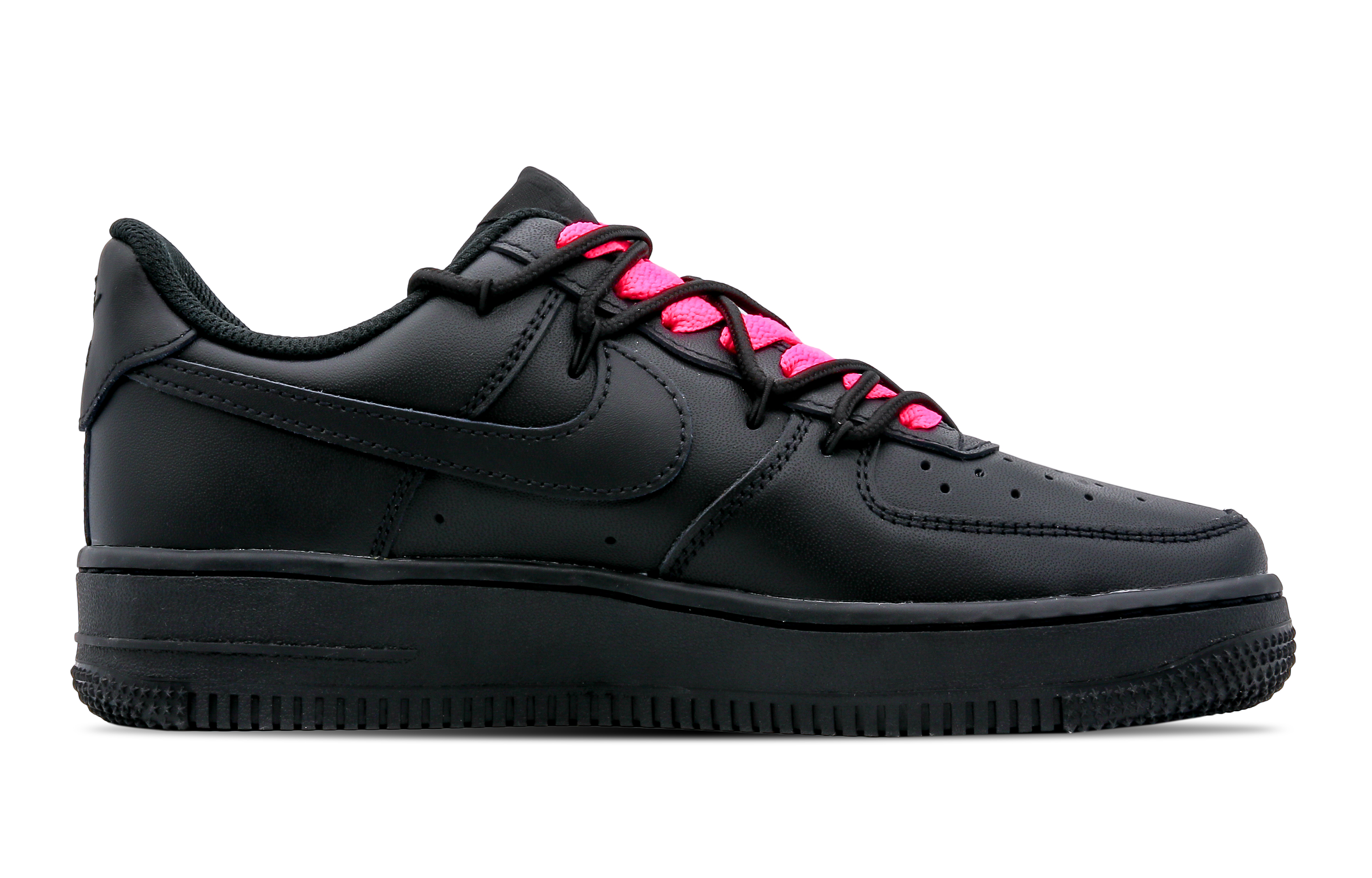 Order 【客製球鞋】 Nike Air Force 1 Low 空軍一號 蝴蝶公主 解構貼皮 簡約 低筒 板鞋 女款 黑色粉