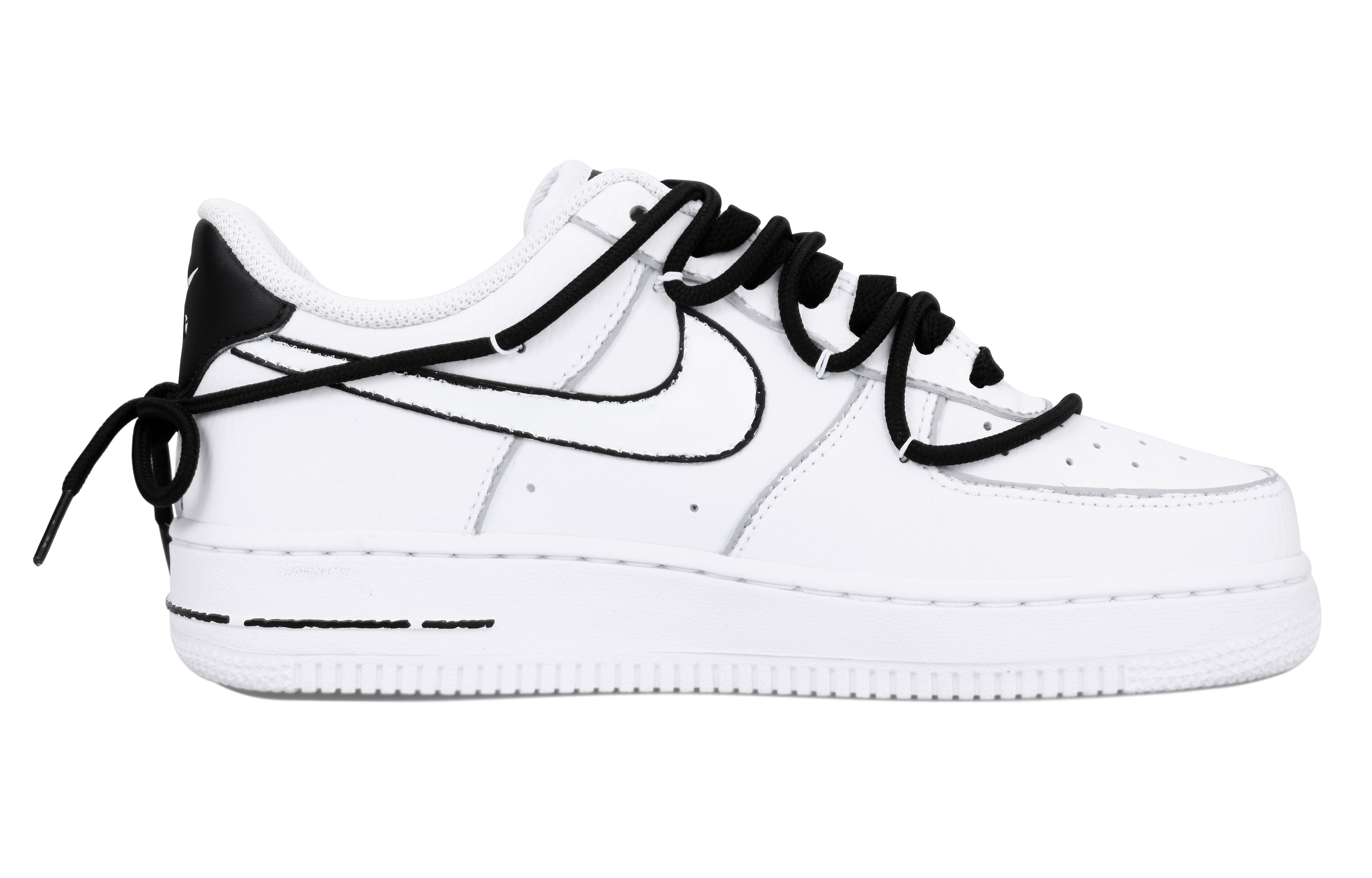 [Custom Shoes] (W) Nike Air Force 1 Low 'Black White Vlad' 圖 2