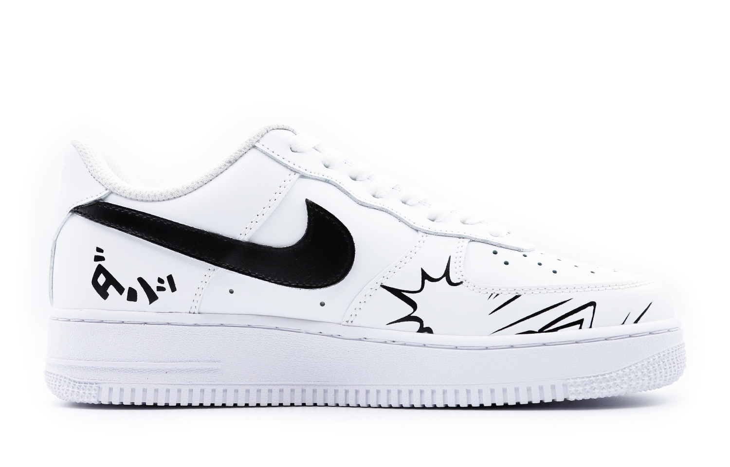 Order 【訂製球鞋】 Nike Air Force 1 Low 熱血男高 復古經典 街頭潮流 手繪簡約百搭 低筒 板鞋 女款 黑白紅