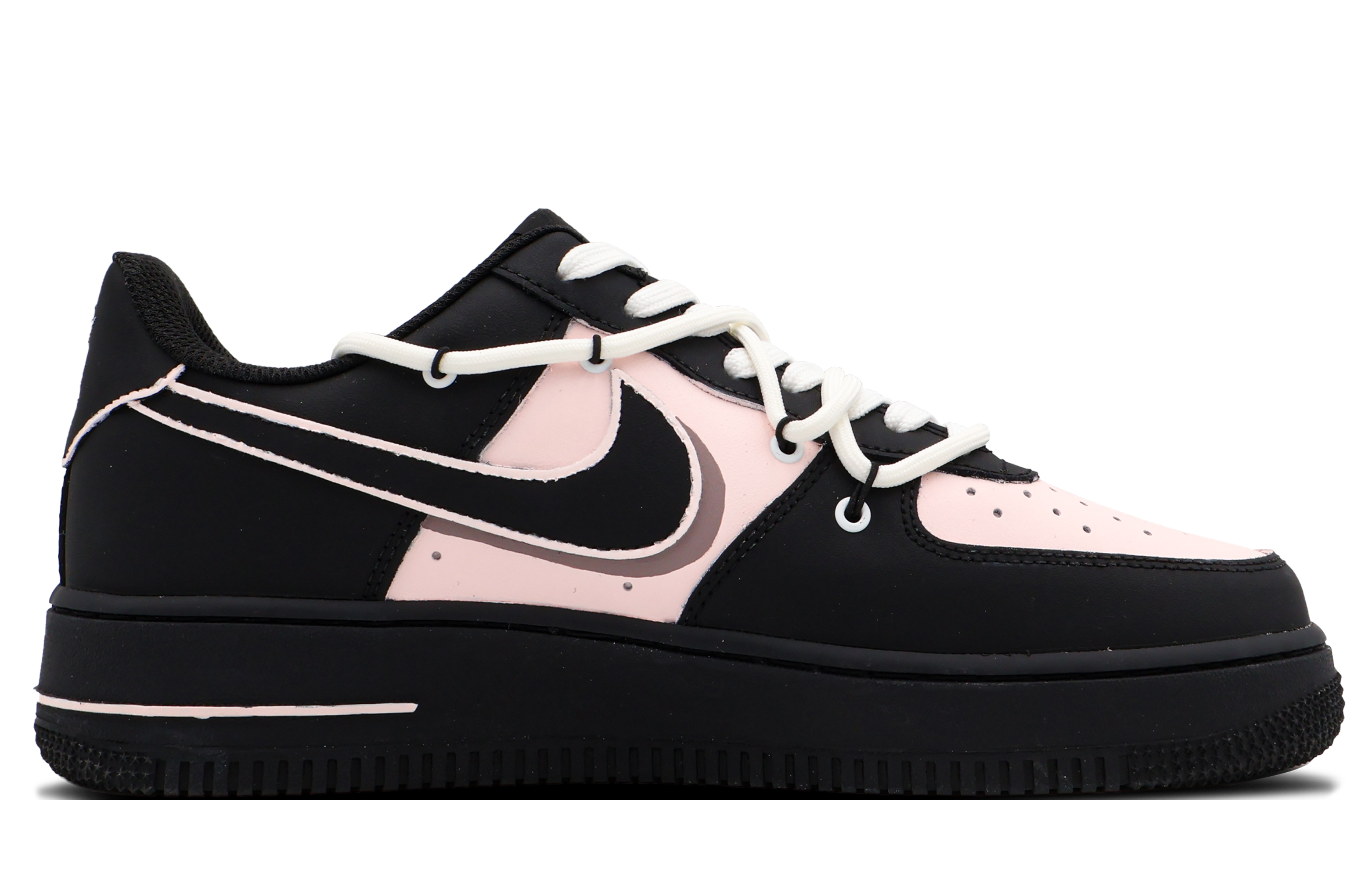 Order 【訂製球鞋】 Nike Air Force 1 Low 幽靜曙光 時尚 簡約 百搭 低筒 板鞋 女款 黑粉
