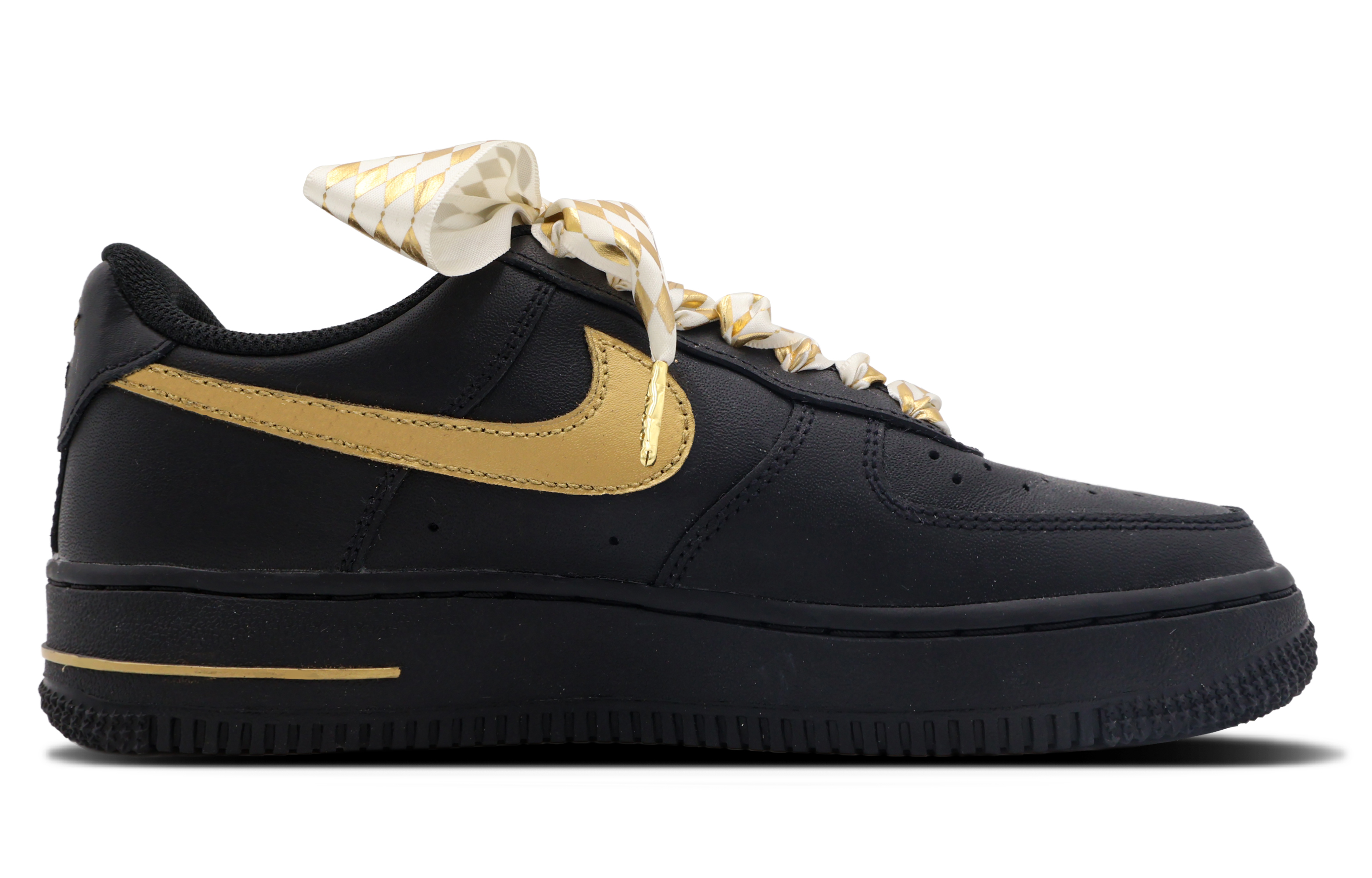 Order (W) [Kasut Custom] Nike Air Force 1 Low 'Hitam Emas' DD8959-001(Team53-女款野蛮生长)