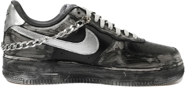【訂製球鞋】Nike Air Force 1 Low 低帮 板鞋 女款 黑銀 Order 【訂製球鞋】Nike Air Force 1 Low 低帮 板鞋 女款 黑銀