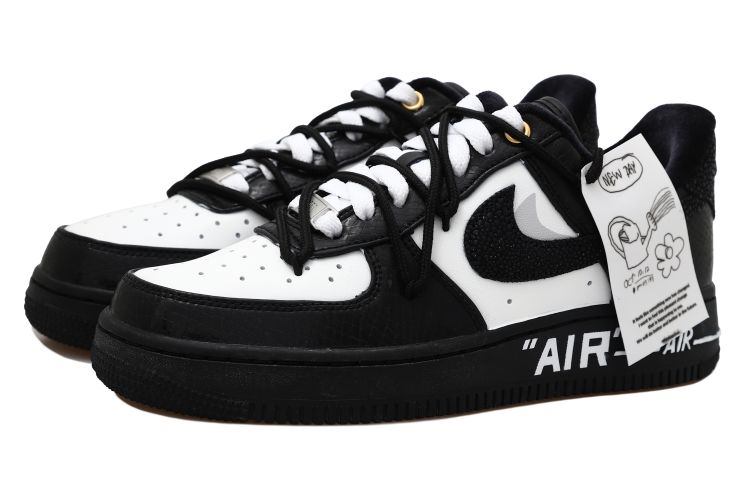 Lookbook (W) [定制鞋款] 耐克空军一号低帮‘黑白熊猫蛇皮’ DX6035-001(Team拾玖-双钩熊猫S-BOX）