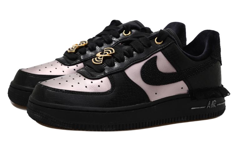 Lookbook (W) [Sepatu Kustom] Nike Air Force 1 Low 'Kulit Ular Hitam Perak' DX6035-001(Team拾玖-蛇皮蕾丝S-BOX）
