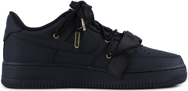 【客製球鞋】Nike Air Force 1 Low 空軍一號 黑武士 黯黑風 哑光 技術 低筒 板鞋 女款 黑金 Lookbook 【客製球鞋】Nike Air Force 1 Low 空軍一號 黑武士 黯黑風 哑光 技術 低筒 板鞋 女款 黑金