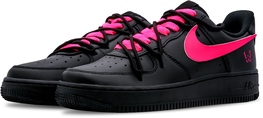 【客製球鞋】 Nike Air Force 1 Low 空軍一號 蝴蝶公主 解構貼皮 簡約 低筒 板鞋 女款 黑色粉 Lookbook 【客製球鞋】 Nike Air Force 1 Low 空軍一號 蝴蝶公主 解構貼皮 簡約 低筒 板鞋 女款 黑色粉