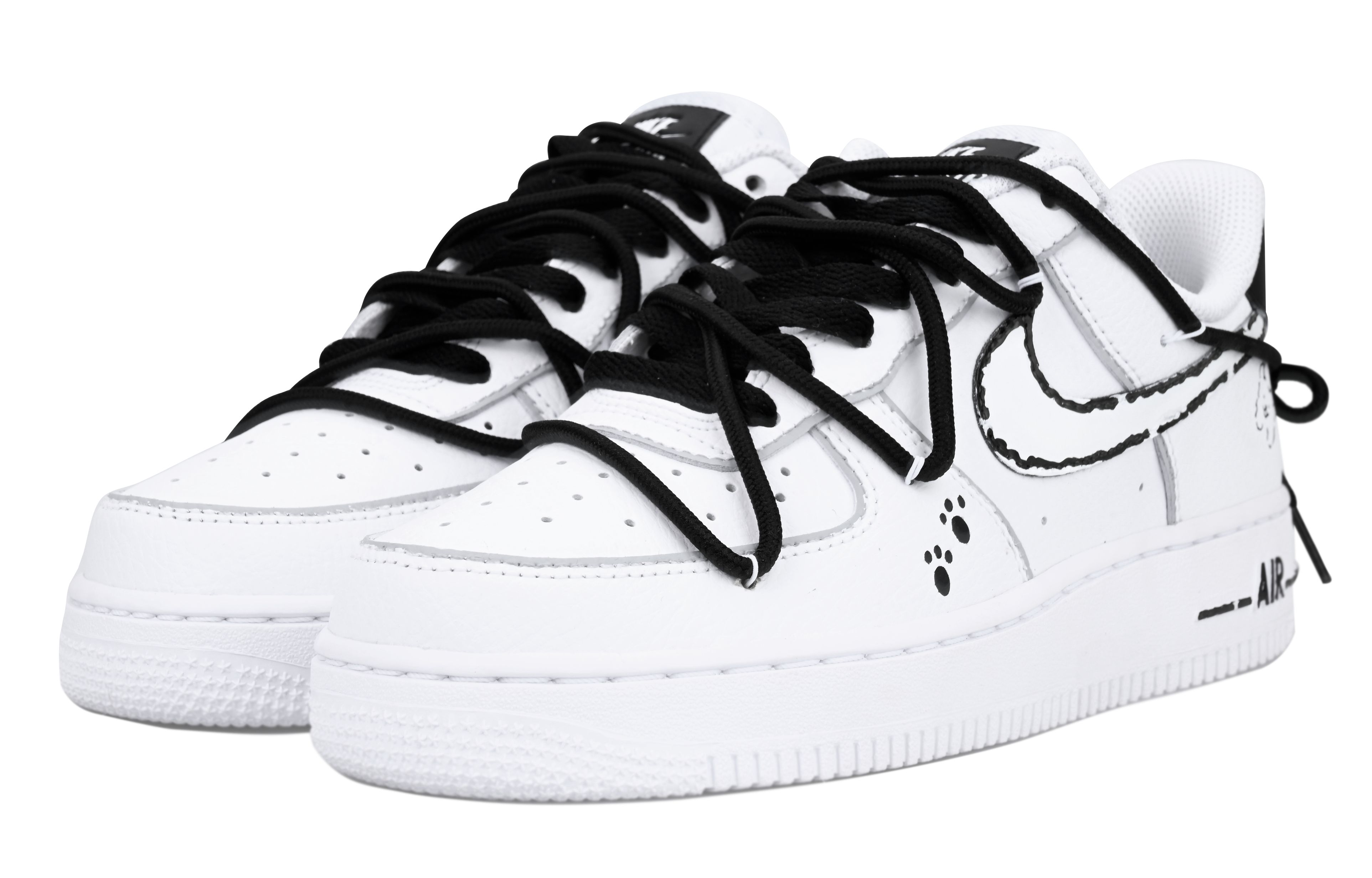 [Custom Shoes] (W) Nike Air Force 1 Low 'Black White Vlad' 圖 3