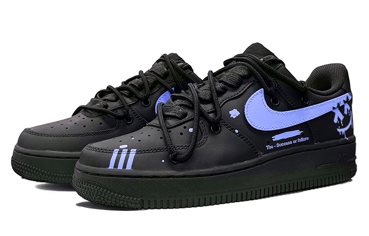 Lookbook (W) [定制鞋] 耐克空军1号低帮 '黑紫微笑' DD8959-001(TeamK-紫苑)