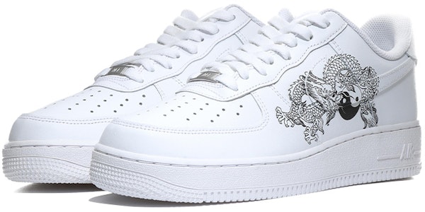 (W) 【定制款】Nike 空军一号低帮 '黑白太极龙' 314192-117(Team10-太极龙-QD) Lookbook (W) 【定制款】Nike 空军一号低帮 '黑白太极龙' 314192-117(Team10-太极龙-QD)