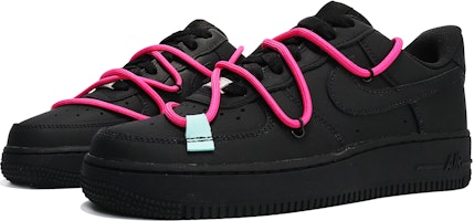 【訂製球鞋】Nike Air Force 1 Low 解構風 黑武士 玫瑰粉 低筒 板鞋 女款 霧面黑 Lookbook 【訂製球鞋】Nike Air Force 1 Low 解構風 黑武士 玫瑰粉 低筒 板鞋 女款 霧面黑