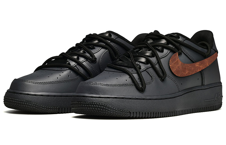 Lookbook (W) 【定制鞋款】Nike Air Force 1 低帮 '黑橙钩' DD8959-001(TeamE-女款橙色勾子QD)