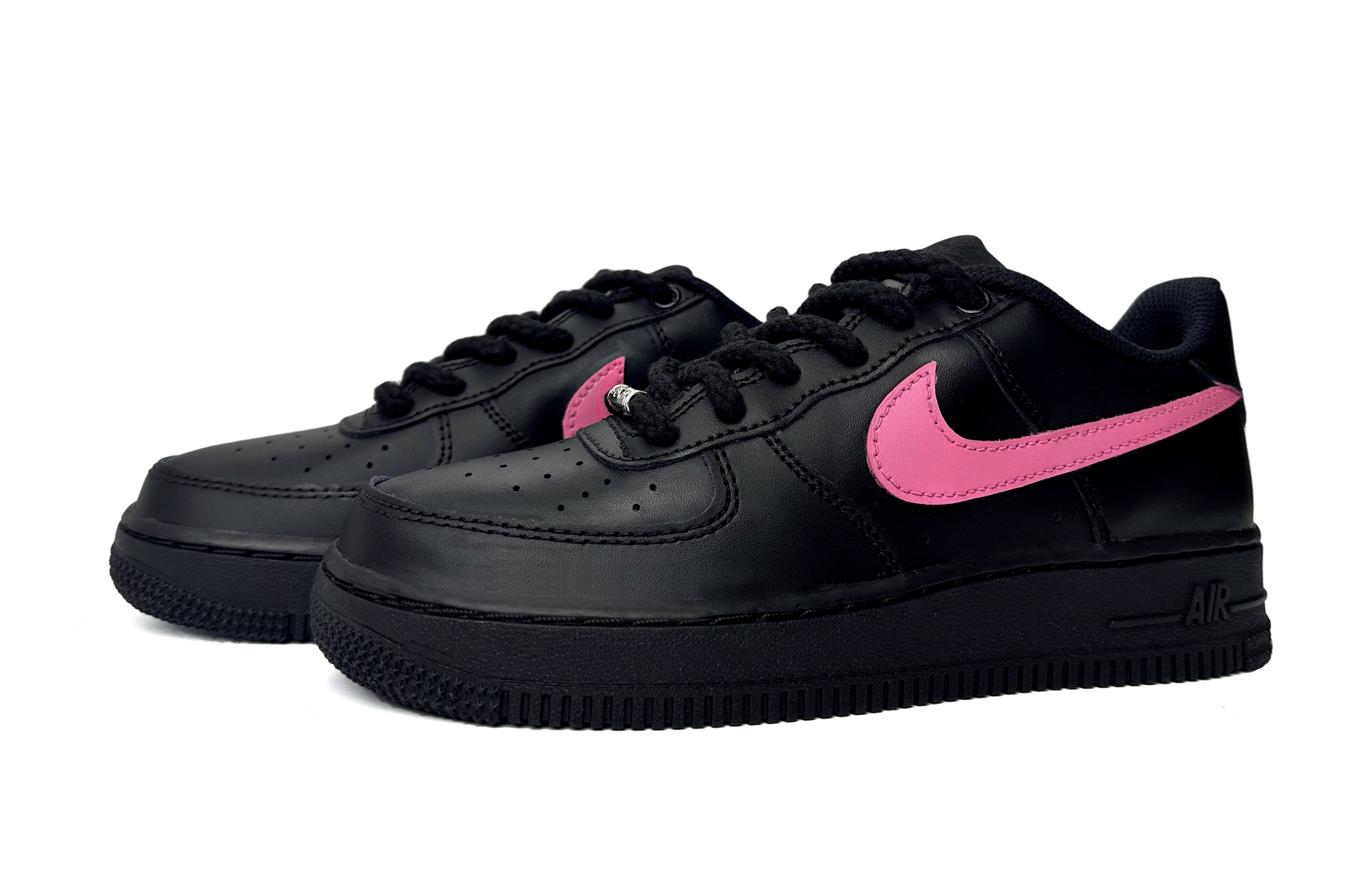 Lookbook (W) ナイキ AF1 ロー "ブラックピンクスウッシュ" (Nike AF1 Low "Black Pink Swoosh") DD8959-001(Team11-粉勾女款黑粉S-BOX)