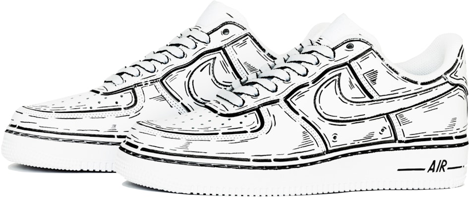 【客製球鞋】Nike Air Force 1 Low ABLOODING 二次元系列 亂線風格 撕漫風 高筒 板鞋 女款 黑色 Shop 【客製球鞋】Nike Air Force 1 Low ABLOODING 二次元系列 亂線風格 撕漫風 高筒 板鞋 女款 黑色