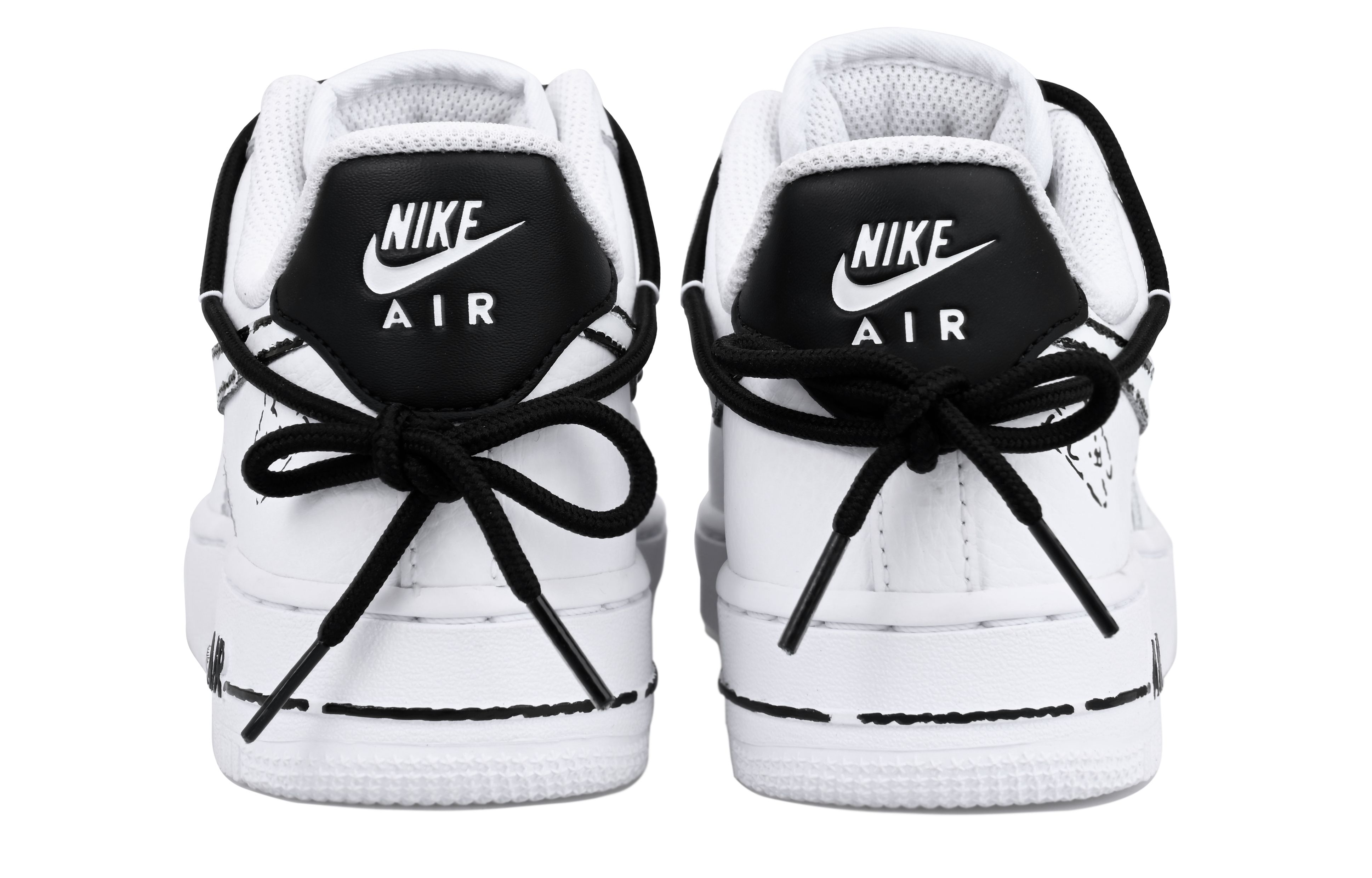 [Custom Shoes] (W) Nike Air Force 1 Low 'Black White Vlad' 圖 4