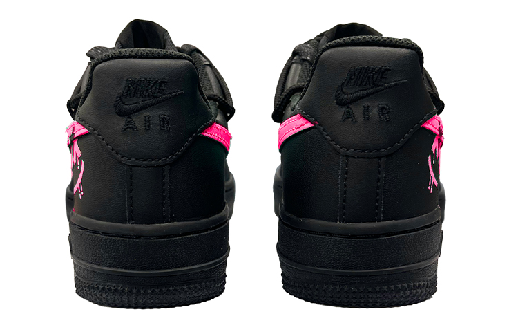 Shop (W) [Kasut Custom] Nike Air Force 1 Low 'Hitam Merah Jambu Senyuman Kartun' DD8959-001(TeamK-粉白黛黑)