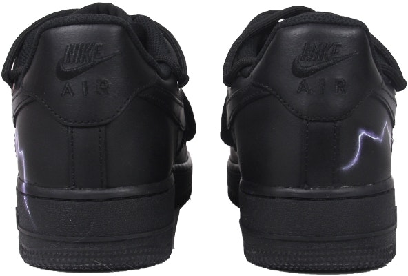 【定制球鞋】Nike Air Force 1 Low 閃電 解構鞋帶 低幫 板鞋 女款 黑紫 Purchase 【定制球鞋】Nike Air Force 1 Low 閃電 解構鞋帶 低幫 板鞋 女款 黑紫