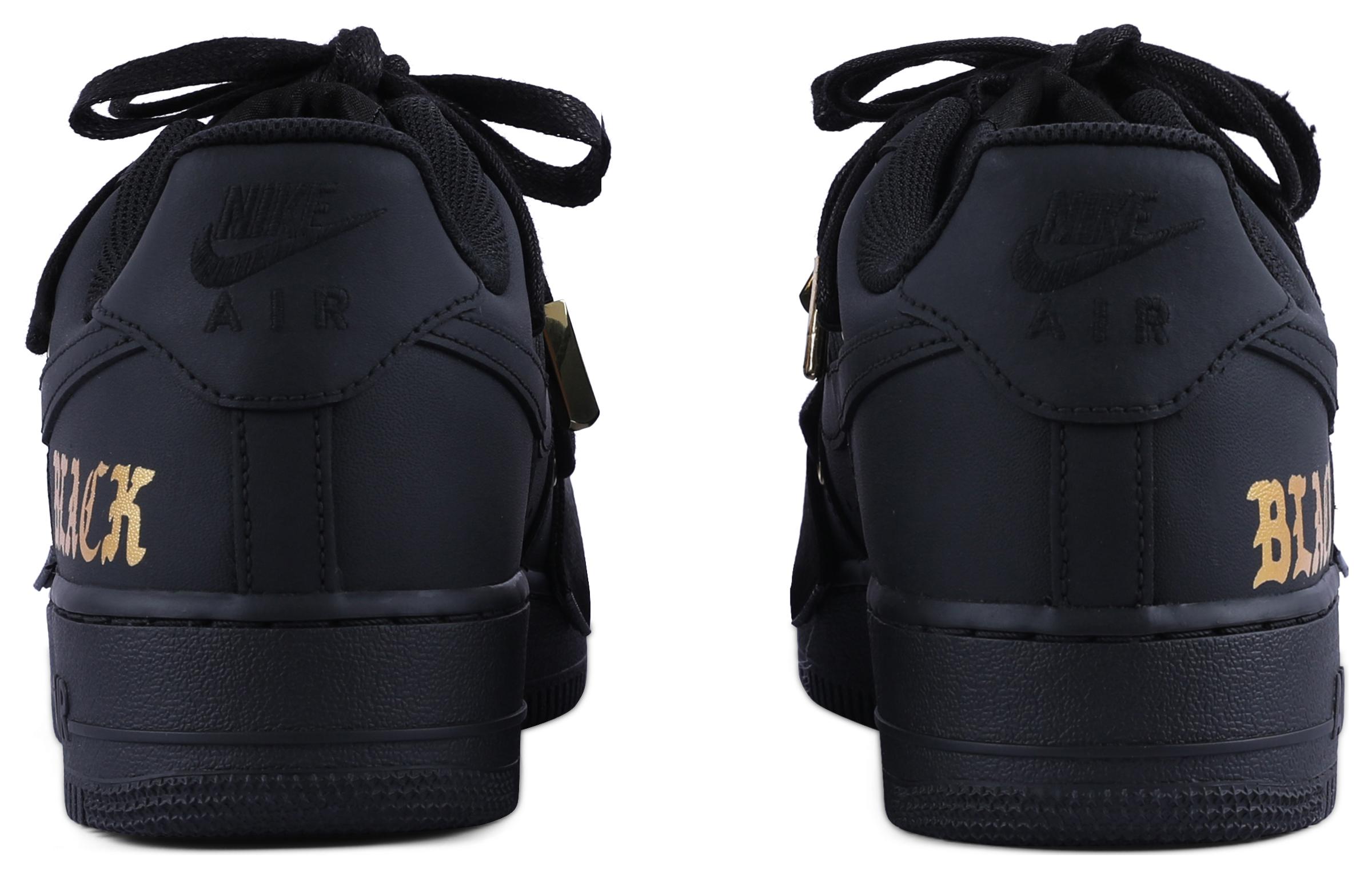 Purchase (W) [Zapatos Personalizados] Nike Air Force 1 Low 'Negro Metálico' DD8959-001(Team55-哑光黑金S-BOX)