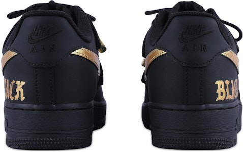 【訂製球鞋】Nike Air Force 1 Low 07 空軍一號 黑武士 暗黑 街頭 作風 低筒 板鞋 女款 黑金 Purchase 【訂製球鞋】Nike Air Force 1 Low 07 空軍一號 黑武士 暗黑 街頭 作風 低筒 板鞋 女款 黑金