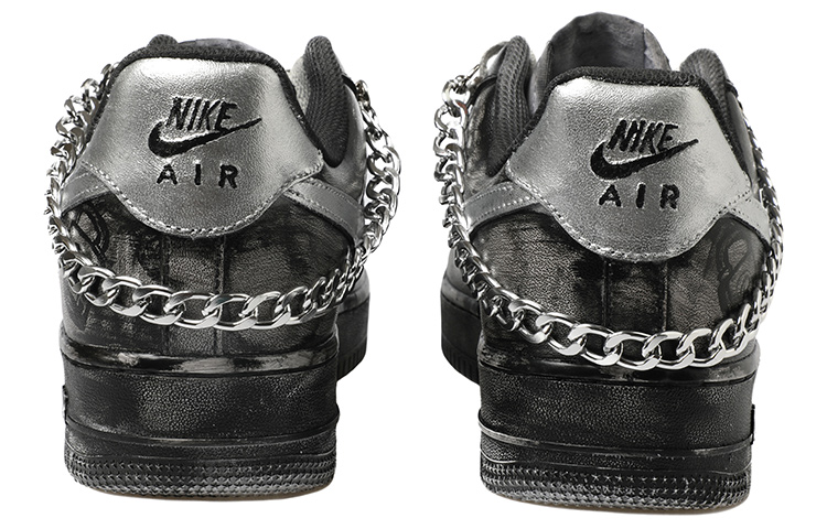 Purchase (W) [Sepatu Custom] Nike Air Force 1 Low 'Hitam Perak' DD8959-100(Team拾玖-黑色链条锁女S-BOX)