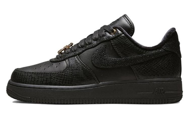 Sizing (W) [Sepatu Kustom] Nike Air Force 1 Low 'Kulit Ular Hitam Perak' DX6035-001(Team拾玖-蛇皮蕾丝S-BOX）