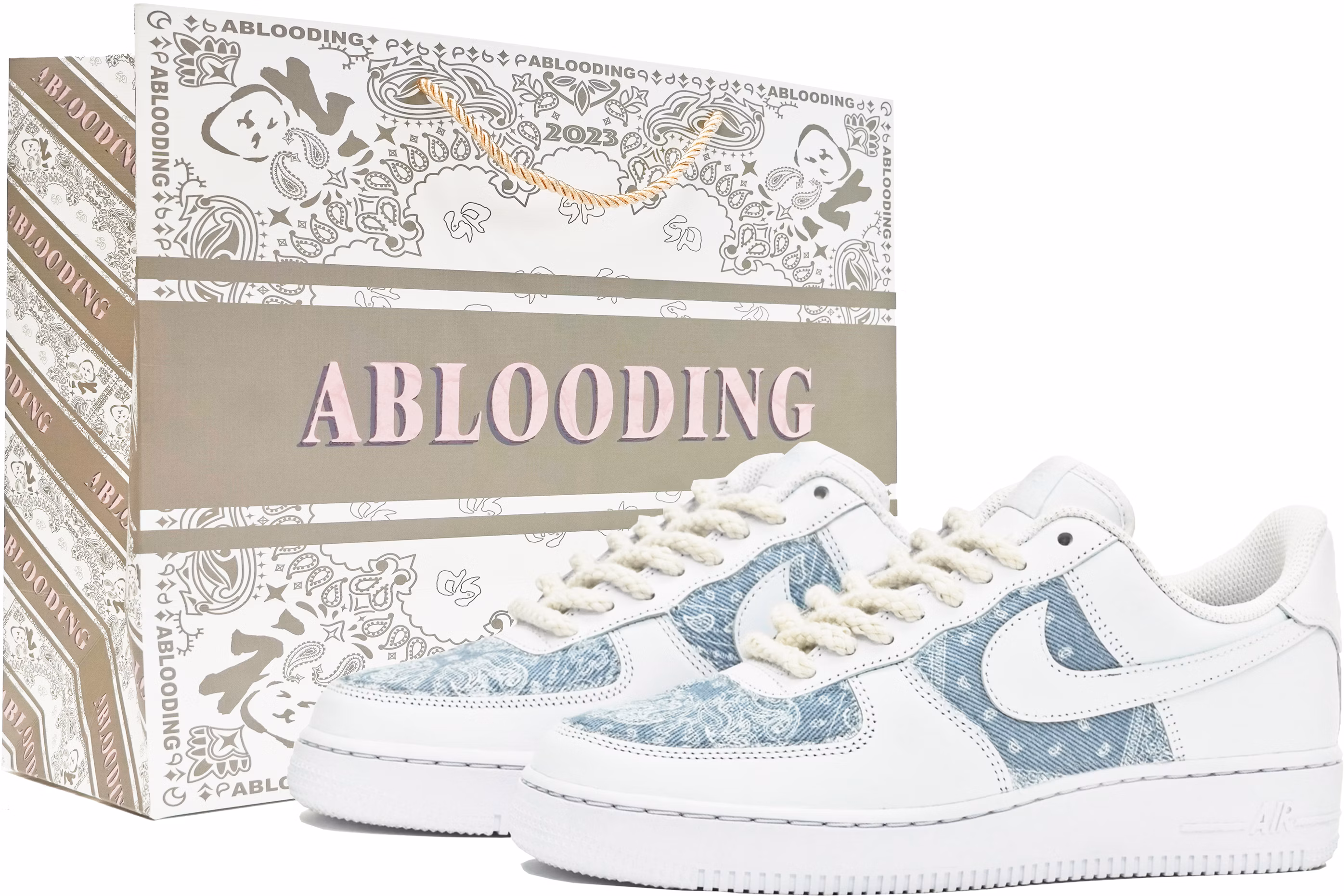 custom-shoes-women-nike-air-force-1-low-blue-paisley-patchwork