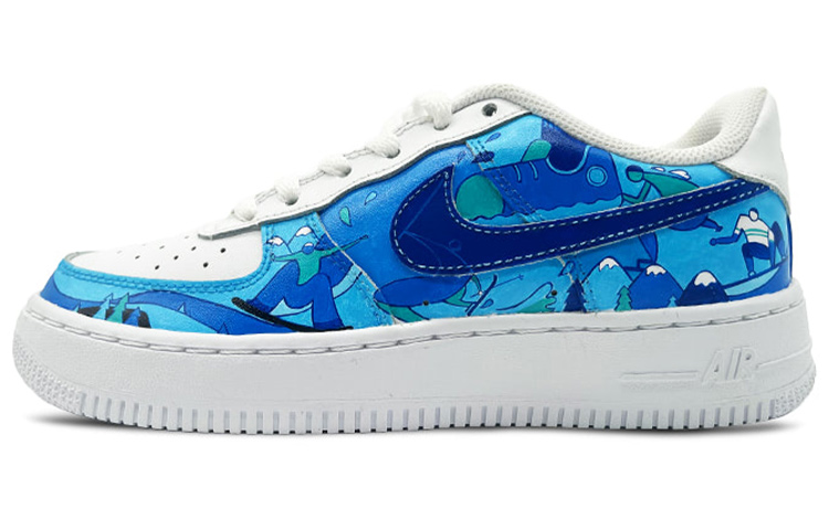 Buy (W) [Sepatu Custom] Nike Air Force 1 Low 'Blue Ice' Biru Es DD8959-100(Team9-女款冰雪运动蓝白)