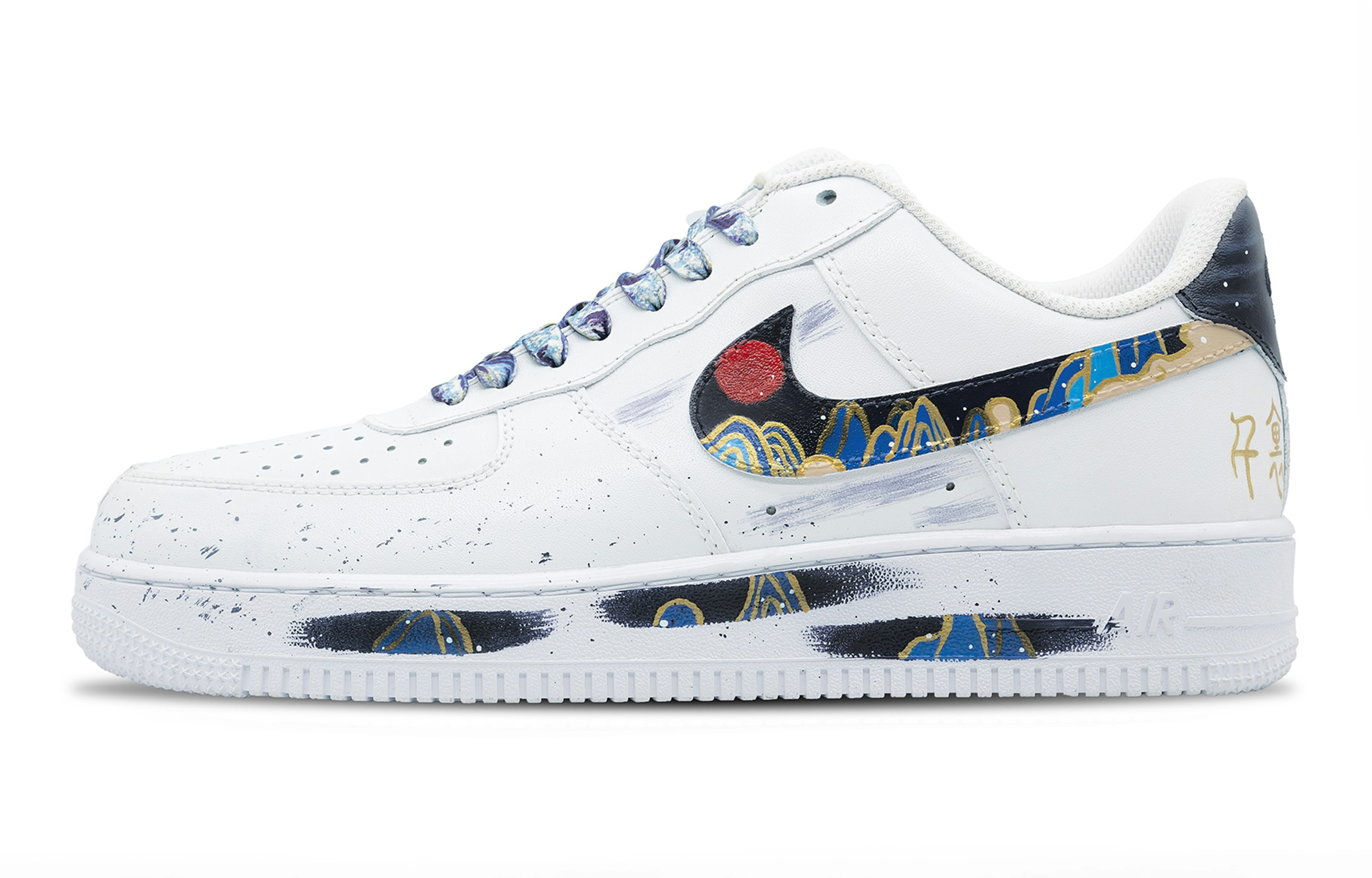 custom-shoes-women-nike-air-force-1-low-blue-white-splatter
