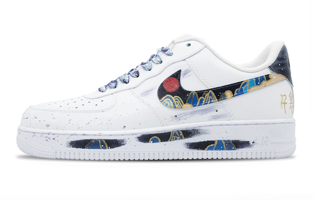 【定制球鞋】 Nike Air Force 1 Low 潑墨 千里江山 低幫 板鞋 女款 藍白 Buy 【定制球鞋】 Nike Air Force 1 Low 潑墨 千里江山 低幫 板鞋 女款 藍白