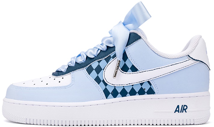 custom-shoes-women-nike-air-force-1-low-blue-argyle-silk