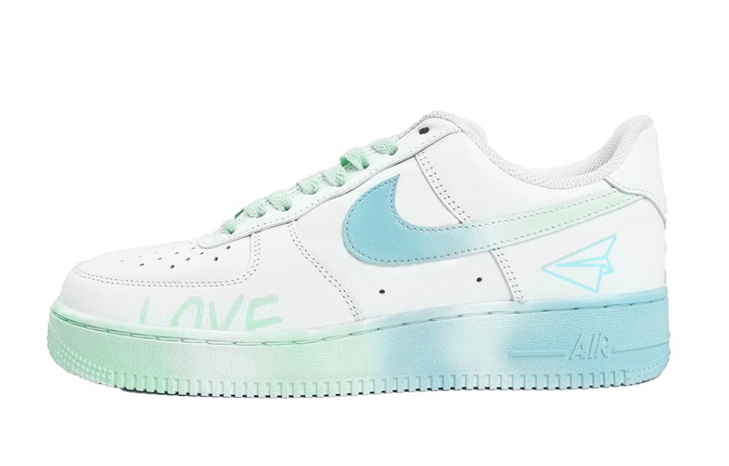 Buy (W) [Kasut Custom] Nike Air Force 1 Low 'Blue Gradient' DD8959-100(Team48-飞行日记青蓝)