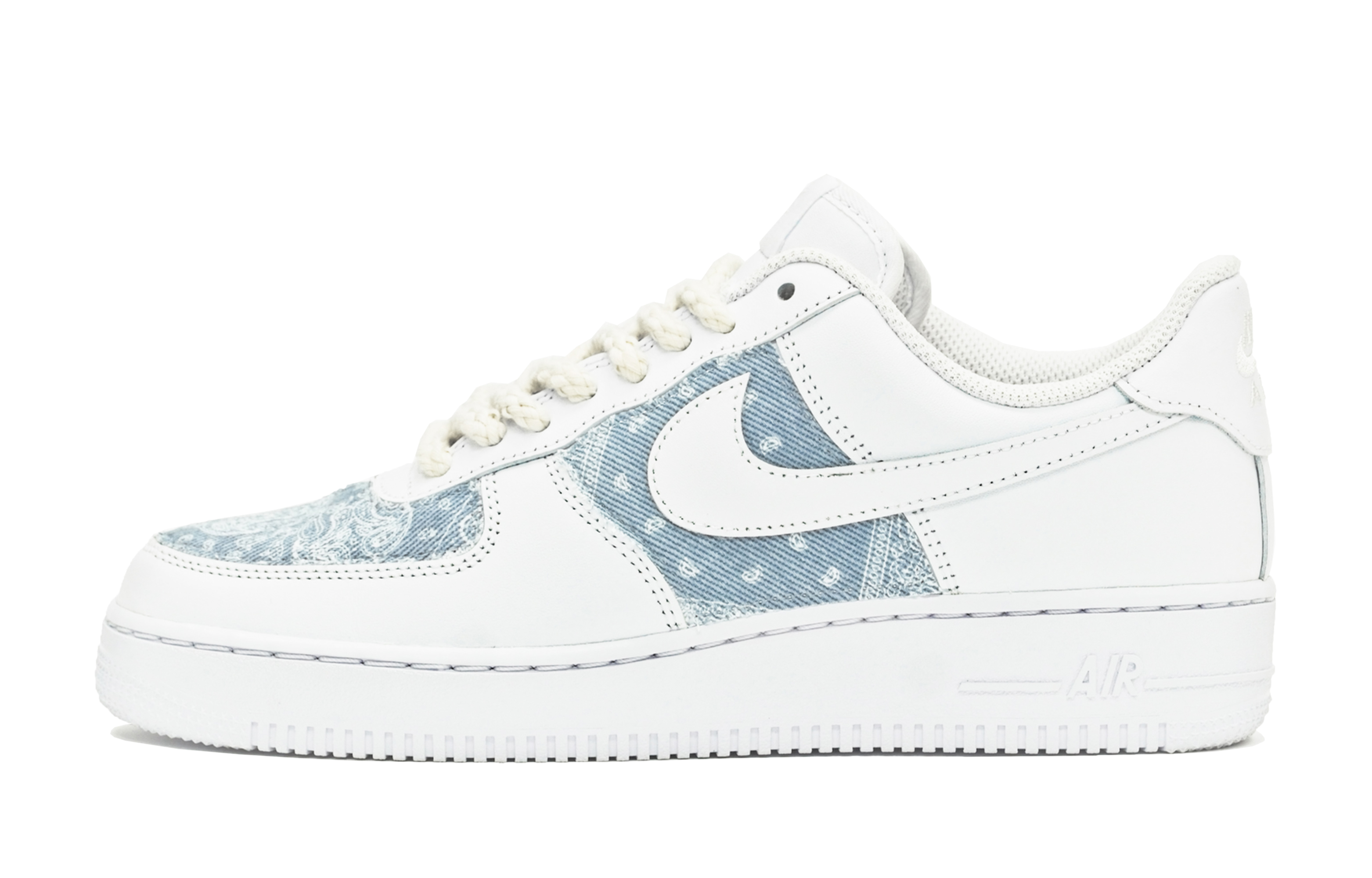 Order (W) [Kasut Custom] Nike Air Force 1 Low 'Blue Paisley Patchwork' DD8959-100(Team14-古布蓝腰果S-Box)
