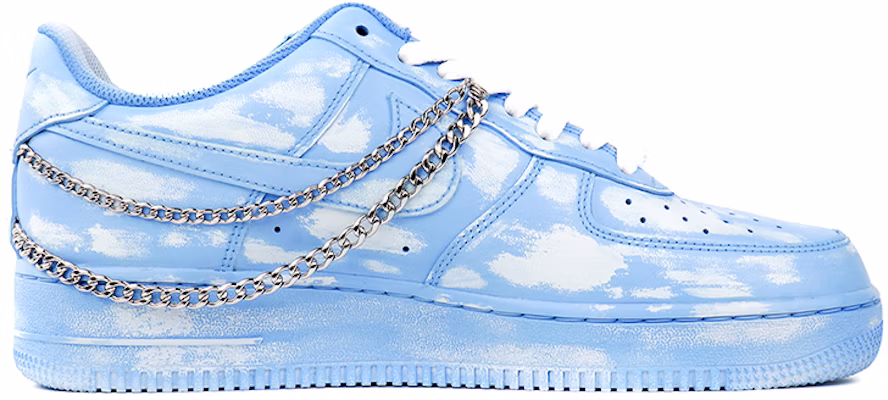 【定制球鞋】 Nike Air Force 1 Low 空軍一號 浸染 做舊 鍊條 髒髒鞋 潮流 低筒 板鞋 女款 藍色 Order 【定制球鞋】 Nike Air Force 1 Low 空軍一號 浸染 做舊 鍊條 髒髒鞋 潮流 低筒 板鞋 女款 藍色