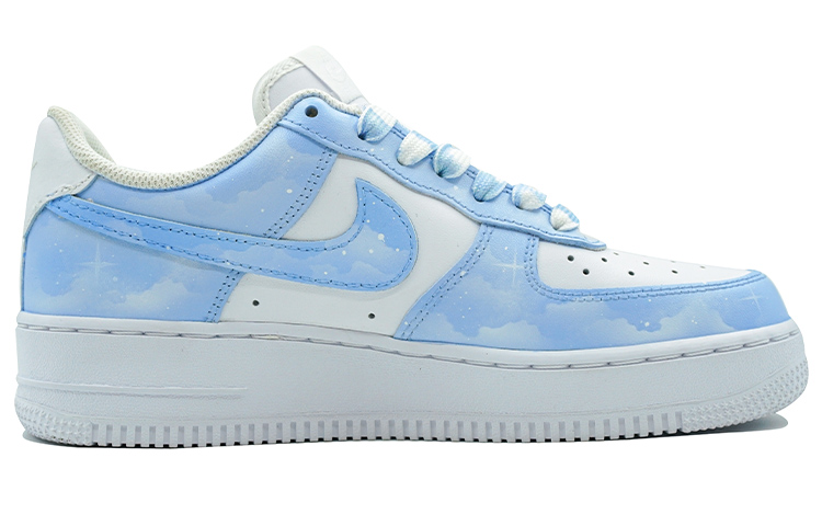Order (W) [Kasut Kustom] Nike Air Force 1 Rendah 'Nebula Biru' DD8959-100(Team陆-喷绘-星云-星空蓝)