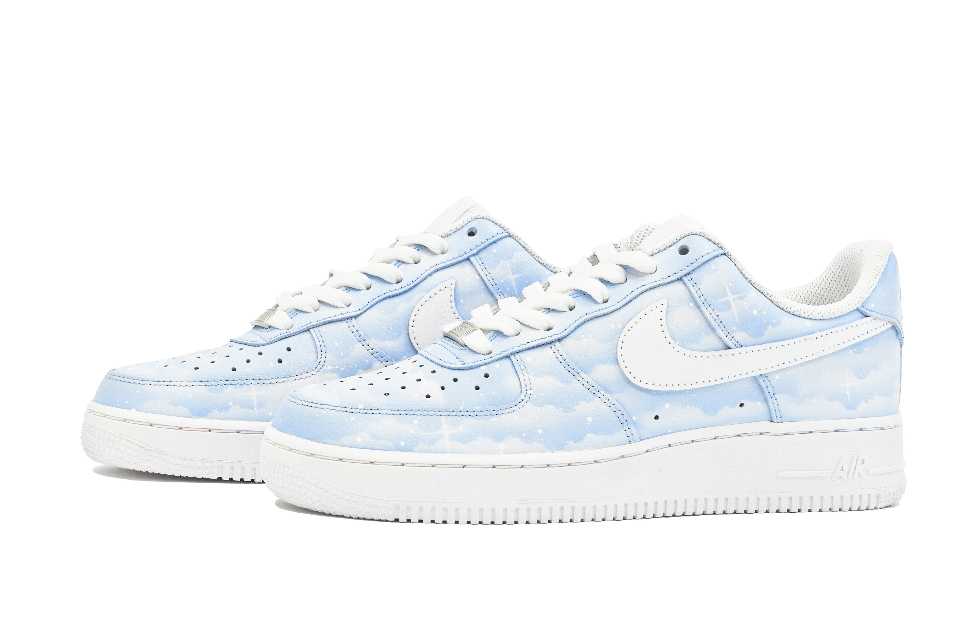 Lookbook (W) [定制鞋款] Nike 空军 1 低帮 '蓝色银河' DD8959-100(Team14-蓝满天星S-Box)