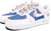 Lookbook (W) Zapatillas Nike Air Force 1 Low 'Azul Blanco Pintura Spray Grafiti' DD8959-100(TeamD-女款笑脸手绘涂鸦白蓝)