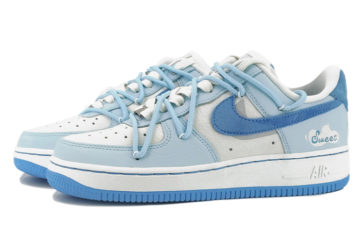 Lookbook (W) Zapatillas Nike Air Force 1 Low 'Blanco Azul Desconstruidas' DX1193-100(TeamK-蓝天白云)
