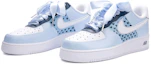 Lookbook (W) 나이키 에어포스 1 로우 '블루 다이어리' (커스텀) DD8959-100(Team18-AF1蓝色爱心笔记本)