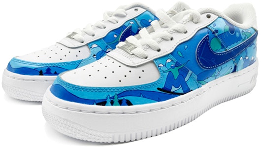 【定制球鞋】Nike Air Force 1 Low "Triple White" 空軍一號 冰雪運動 低幫 休閒 板鞋 女款 藍白 Lookbook 【定制球鞋】Nike Air Force 1 Low "Triple White" 空軍一號 冰雪運動 低幫 休閒 板鞋 女款 藍白