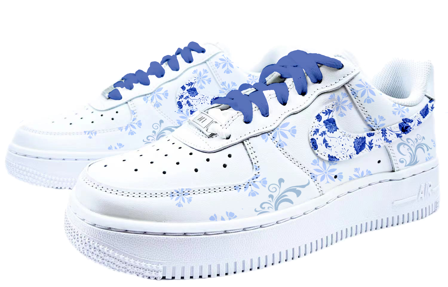 [Custom Shoes] (W) Nike Air Force 1 Low 'Blue and White Porcelain' 圖 3