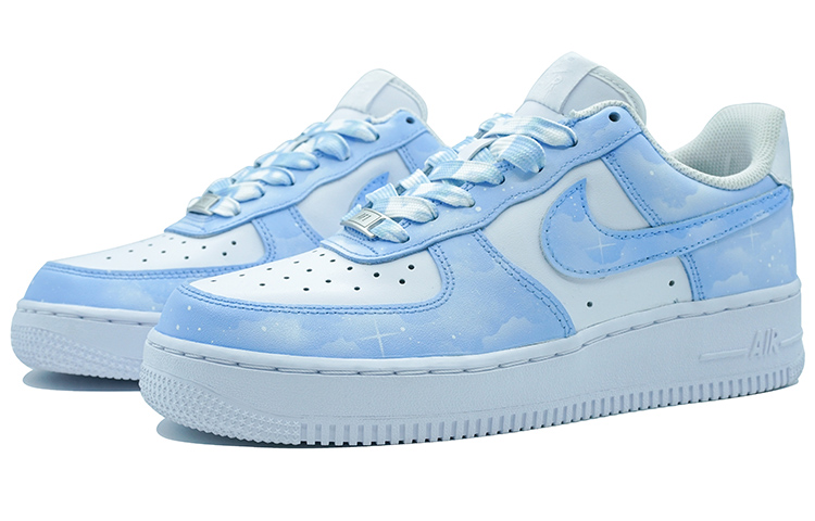 Lookbook (W) [Kasut Kustom] Nike Air Force 1 Rendah 'Nebula Biru' DD8959-100(Team陆-喷绘-星云-星空蓝)