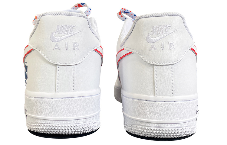 Shop (W) Zapatillas Nike Air Force 1 Low 'Azul Blanco Pintura Spray Grafiti' DD8959-100(TeamD-女款笑脸手绘涂鸦白蓝)