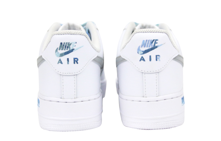 Shop (W) 나이키 에어포스 1 로우 '블루그레이 카모 그라피티' 314192-117(Team叁-女款喷绘手绘蓝灰迷彩)