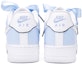 Shop 【訂製球鞋】Nike Air Force 1 Low 空軍一號 手繪 藍色菱格紋 少女風 絲帶鞋帶 清新 低筒 板鞋 女款 白藍