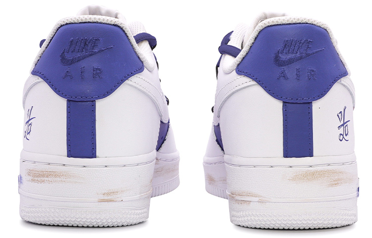 Shop 【定制球鞋】 Nike Air Force 1 Low 空軍一號 納米字體 創意塗鴉 低幫 板鞋 女款 藍白