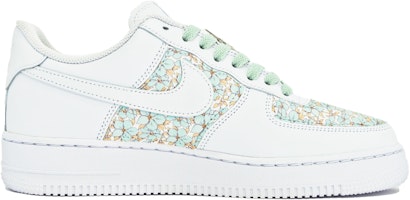 【定制球鞋】Nike Air Force 1 Low ABLOODING 花卉系列 藍風鈴 縫紉 休閒 低幫 板鞋 女款 白藍綠 Order 【定制球鞋】Nike Air Force 1 Low ABLOODING 花卉系列 藍風鈴 縫紉 休閒 低幫 板鞋 女款 白藍綠
