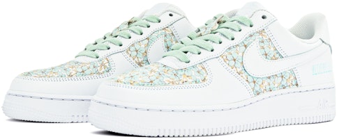 【定制球鞋】Nike Air Force 1 Low ABLOODING 花卉系列 藍風鈴 縫紉 休閒 低幫 板鞋 女款 白藍綠 Lookbook 【定制球鞋】Nike Air Force 1 Low ABLOODING 花卉系列 藍風鈴 縫紉 休閒 低幫 板鞋 女款 白藍綠