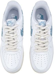 【定製球鞋】 Nike Air Force 1 Low 7 這是玩鞋 腰果花盛行 波希米亞風 做舊 低幫 板鞋 女款 白藍 Shop 【定製球鞋】 Nike Air Force 1 Low 7 這是玩鞋 腰果花盛行 波希米亞風 做舊 低幫 板鞋 女款 白藍