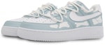 Lookbook 【訂製球鞋】 Nike Air Force 1 Low 骨骼 retrro 小眾高龐克 低筒 滑板鞋 女款 藍色