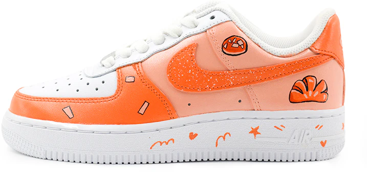 custom-shoes-women-nike-air-force-1-low-bread-girl-orange-white